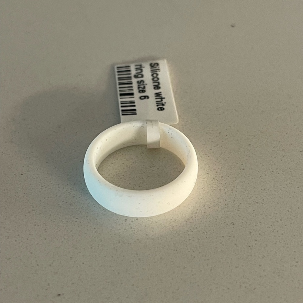 White Silicone Ring size 6